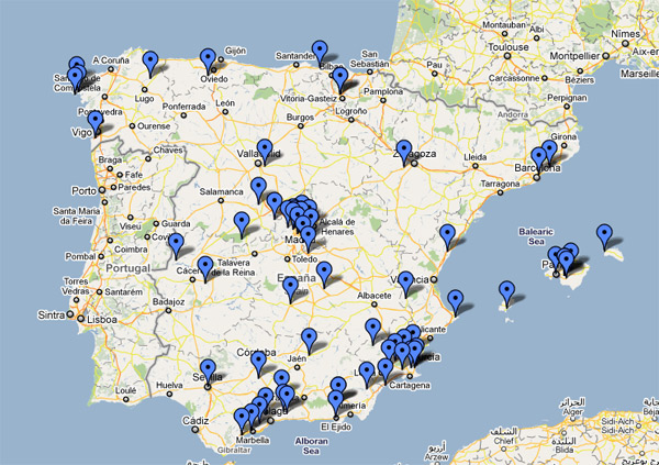 Google Maps, un mapa sobre la corrupción polí­tica en España de elmundo.es