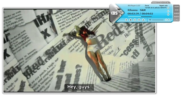 BS Player 2.57, descarga gratis el reproductor de ví­deo y audio BS Player 2.57
