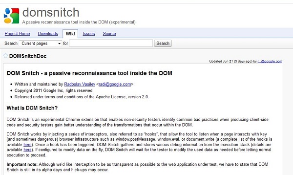 Google DOM Snitch, extensión para Chrome que analiza agujeros en las aplicaciones web