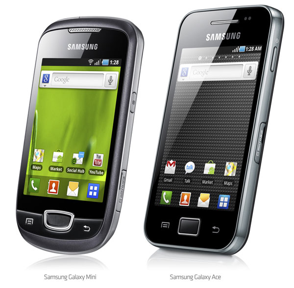 Samsung Galaxy Ace contra Samsung Galaxy Mini, comparativa de estos dos móviles Android
