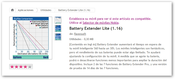 Battery Extender Lite, aumenta hasta un 30% la duración de la baterí­a de tu móvil Nokia