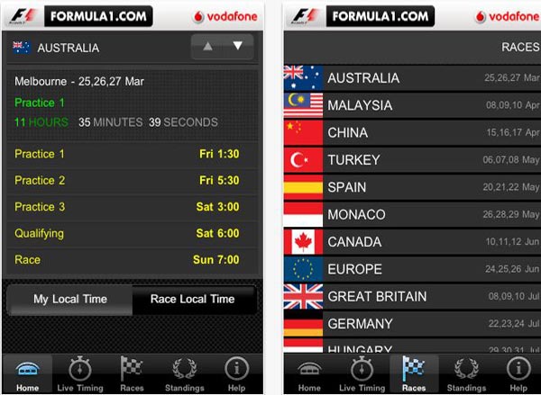 Formula 1.com 2011, disfruta de la Formula 1 en tu móvil