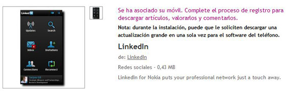 LinkedIn, todos tus contactos de LinkedIn en tu móvil Nokia