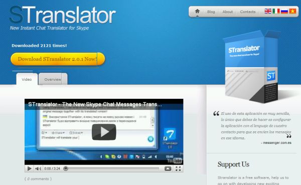 Stranslator, un programa de traducción sencillito para Skype y gratis