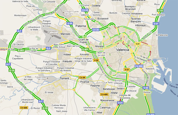 Google Maps informa del tráfico en tiempo real 6