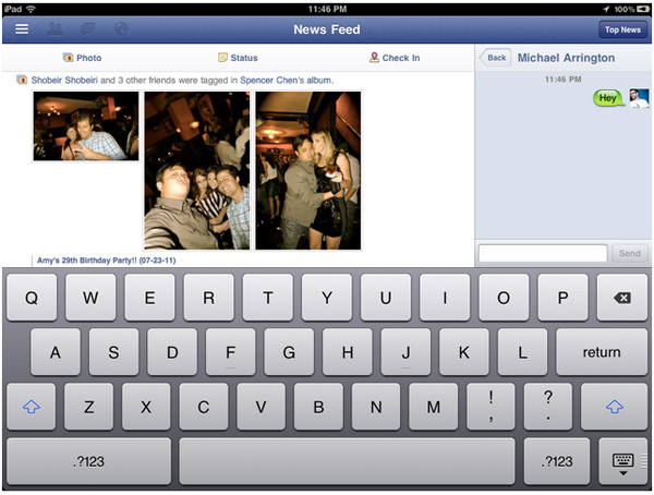 Facebook iPad, aparece la aplicación de Facebook para iPad