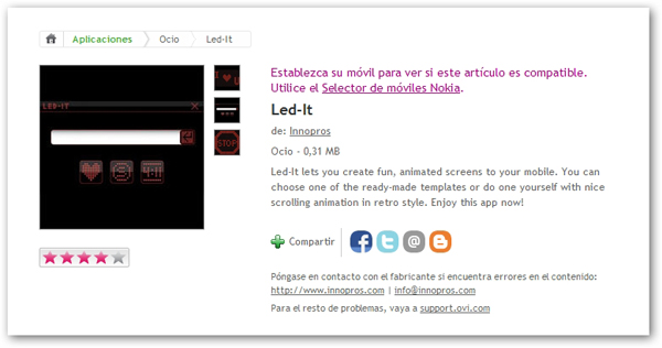 Led-It, escribe mensajes en la pantalla de tu Nokia como si fuese un luminoso LED