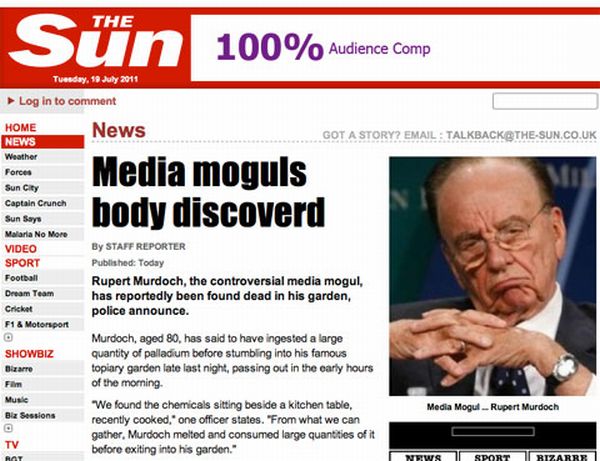 Grupos de hackers castigan a los periódicos de Murdoch por el escándalo de las escuchas ilegales