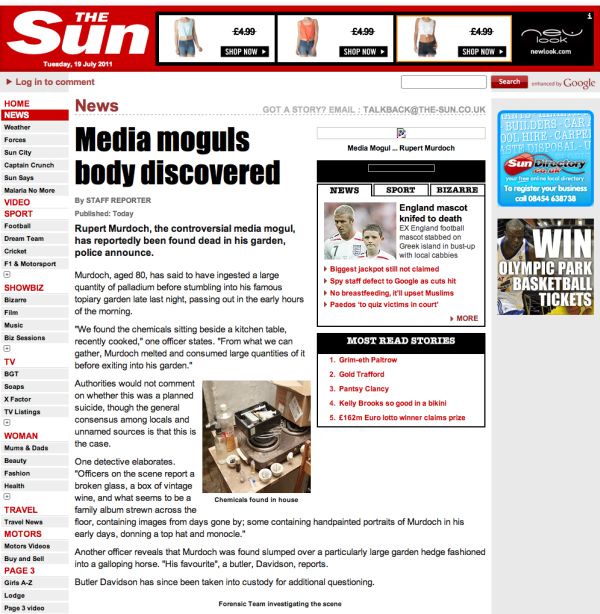 Grupos de hackers castigan a los periódicos de Murdoch por el escándalo de las escuchas ilegales 5