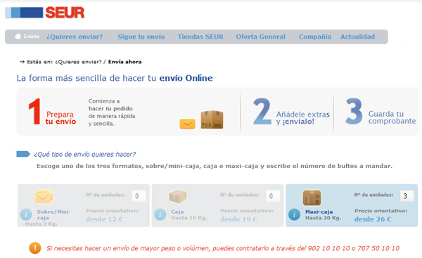 Seur estrena un servicio para mandar maletas y equipajes a de Internet