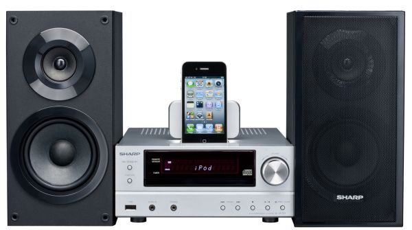 Sharp XL-HF201PHBK y Sharp XL-HF151PHS, sistemas con base para iPad, iPod o iPhone 4