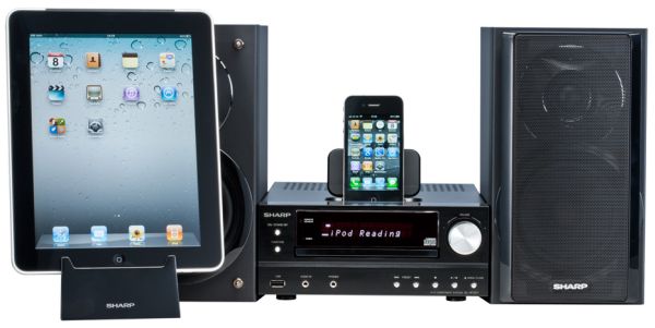 Sharp XL-HF201PHBK y Sharp XL-HF151PHS, sistemas con base para iPad, iPod o iPhone