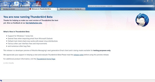Thunderbird 6.0 beta, descarga gratis el gestor de correo electrónico que compite con el Outlook 4