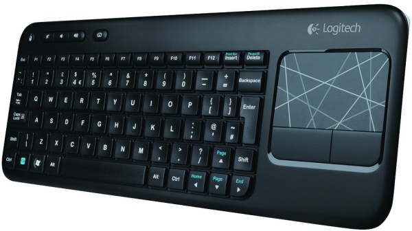 Logitech Wireless Touch K400, teclado inalámbrico y táctil