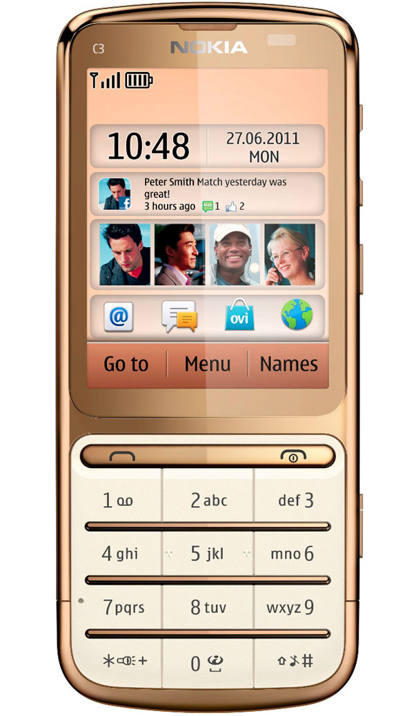 Nokia C3-01 Gold, una edición oro con procesador de 1GHz 2