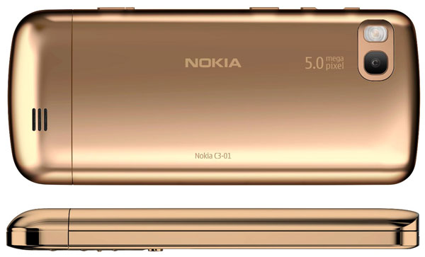 Nokia C3-01 Gold, una edición oro con procesador de 1GHz 3