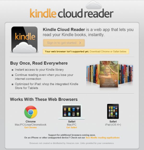Amazon sube a la nube su aplicación Kindle Reader Cloud 1