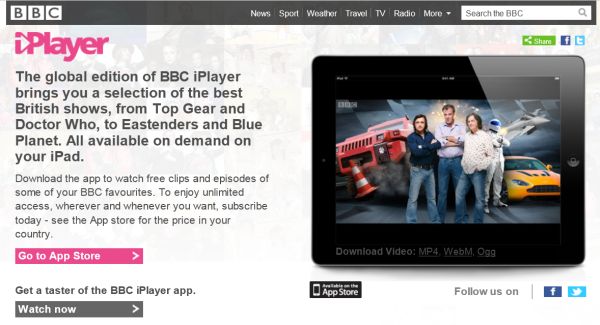 La BBC lanza en España su servicio de televisión a la carta iPlayer
