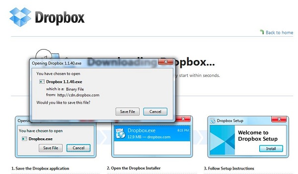 Dropbox 1.1.40, programa para guardar archivos en red