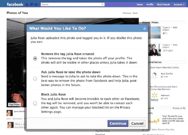 Facebook modifica el control sobre las etiquetas de fotos 2