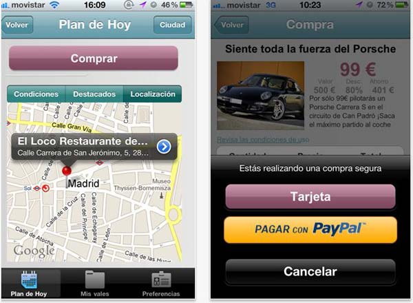 Groupalia, todos los cupones de la página en tu iPhone