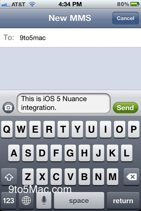 iOS 5 convertirá la voz en texto con un sistema de dictado