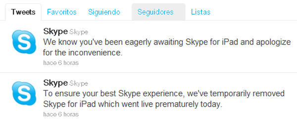 Skype iPad, Apple retira Skype para iPad pocas horas después de estrenar la aplicación 4