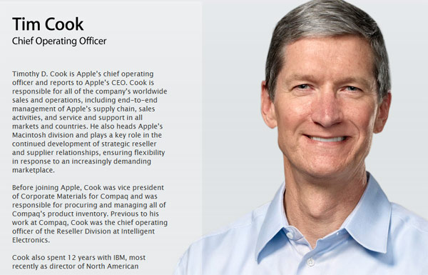 Tim Cook, éste es el sustituto de Steve Jobs en Apple 2