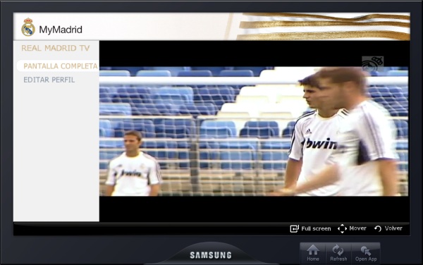 Samsung incorpora una aplicación del Real Madrid en sus televisores