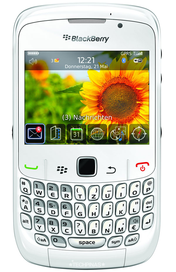 BlackBerry 8520 blanca, disponible gratis con Movistar