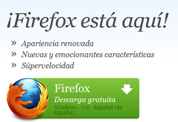 Firefox 7 ya está disponible para descargar