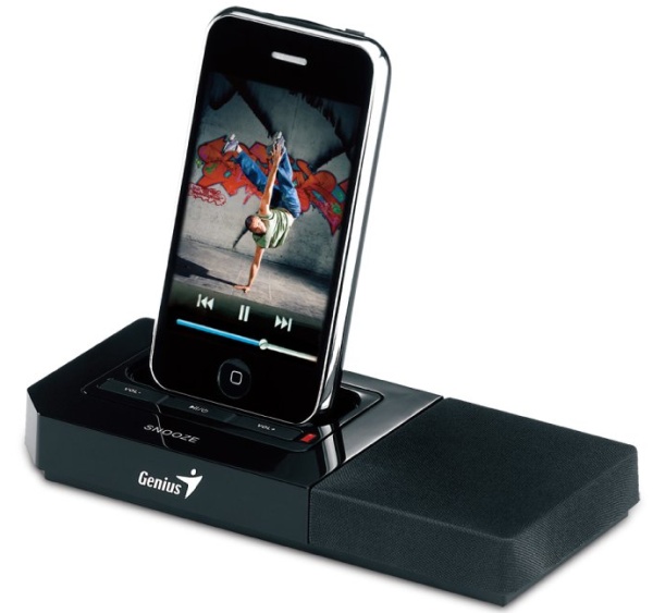 Genius SP-i500, altavoces para iPod con despertador