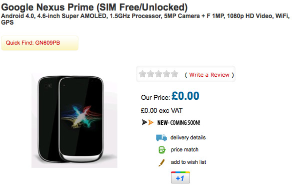 El Nexus Prime podrí­a llamarse Samsung Galaxy Nexus