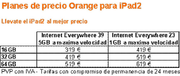 iPad 2 con Orange: disponible desde 320 euros 2