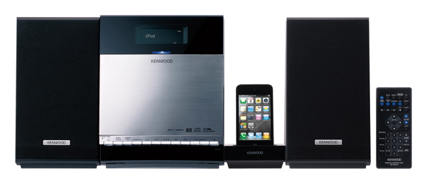 Kenwood C-414-S, microcadena con lector USB y base para iPod