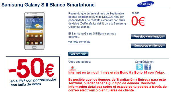 Samsung Galaxy S2 blanco, como conseguir el móvil más barato 2