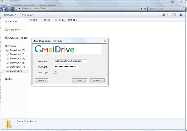 Gmail Drive, extensión para convertir a Gmail en disco duro