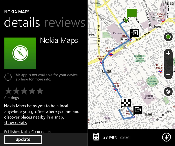 Primeras imágenes de Nokia Maps para Windows Phone 7 2