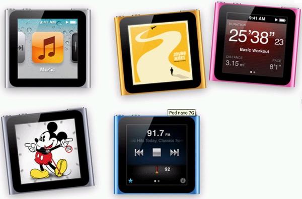 iPod nano, nueva interfaz y pantalla multitouch