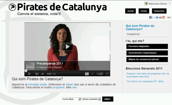 El partido pirata catalán se presenta a las Generales