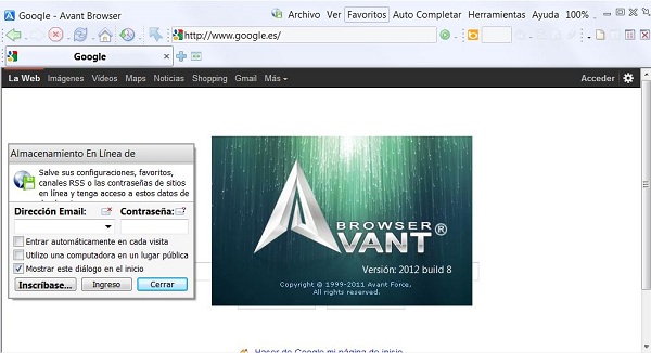 AvantBrowser, navegador con el motor de Internet Explorer 9