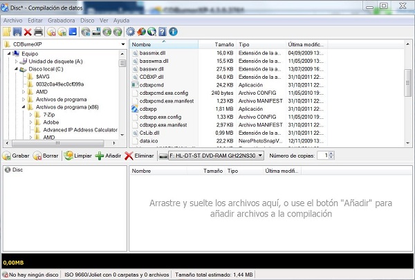 CDBurner XP, programa gratuito para crear DVD, CD y Blu-Ray