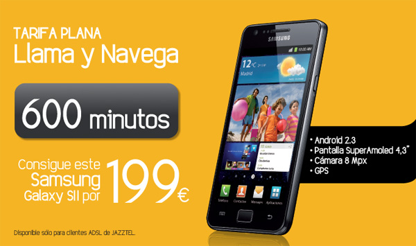 Samsung Galaxy S2, disponible con Jazztel por 200 euros