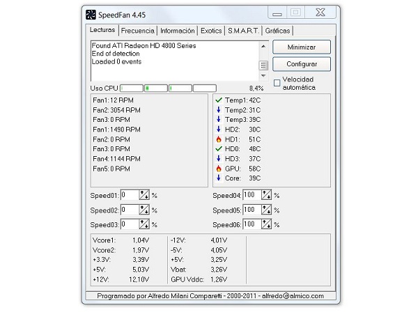 SpeedFan, controla la temperatura de tu ordenador