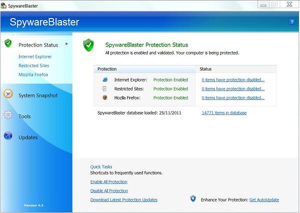 Spyware Blaster, protege a tu equipo de programas espía 2 SpywareBlaster