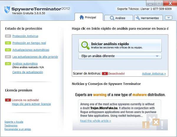 Spyware Terminator, programa contra el software espí­a