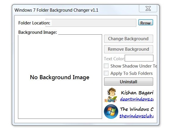 Windows 7 Folder Background Changer