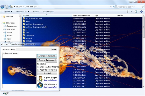 Cómo cambiar el fondo del explorador de Windows