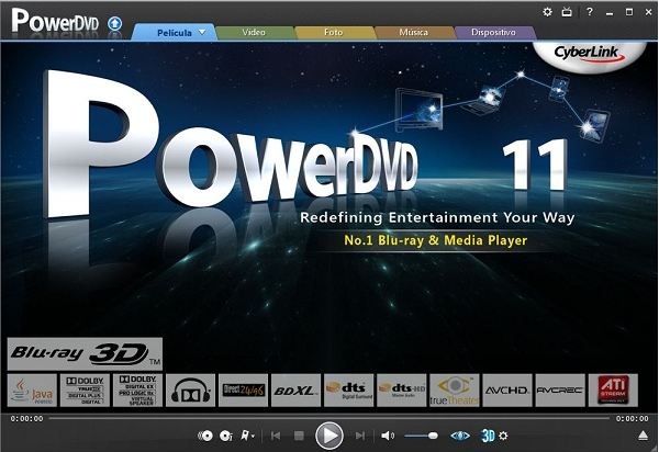 PowerDVD 11, programa reproductor de DVD y Blu-Ray