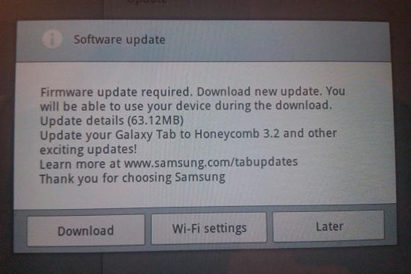 samsung galaxy tab actualizacion